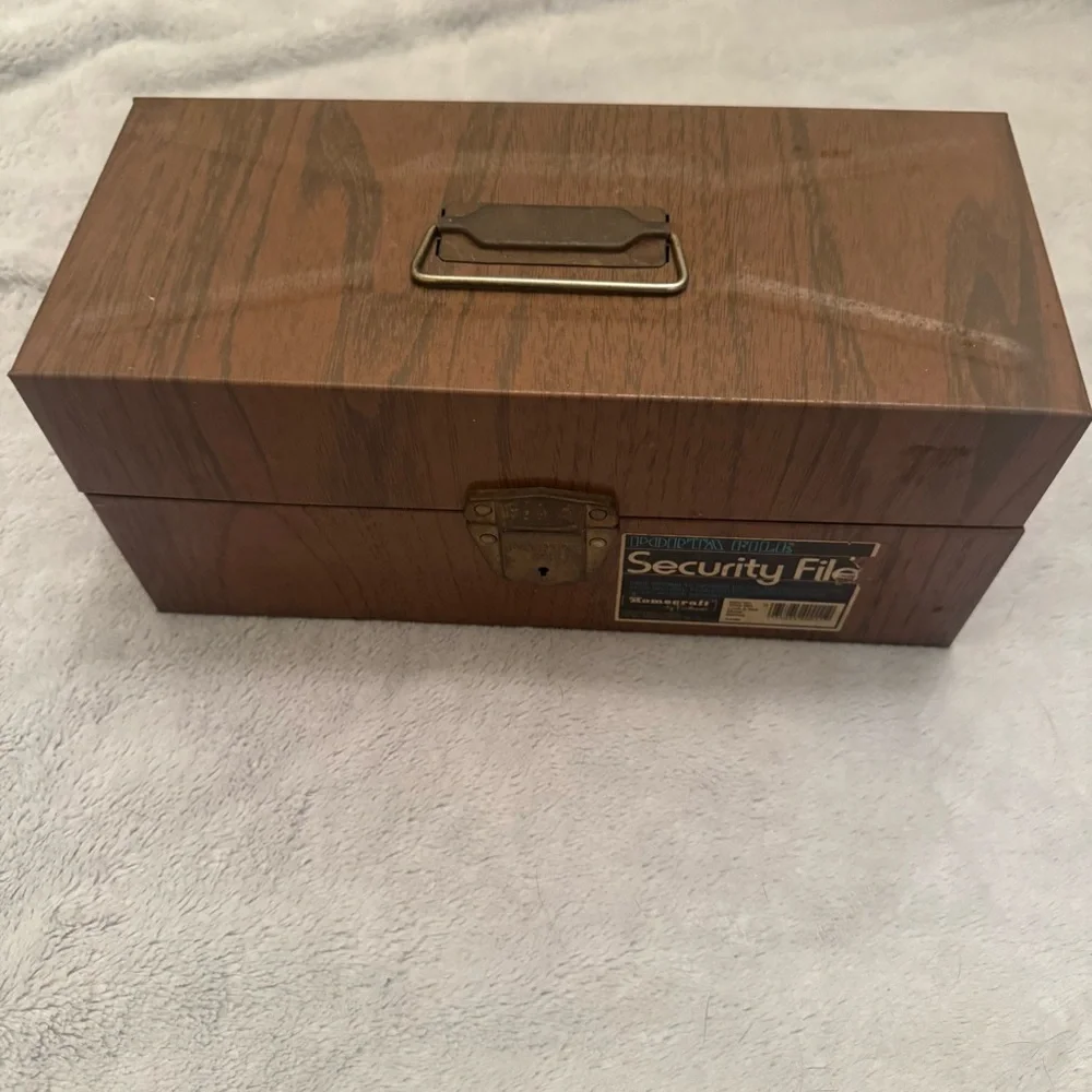 Porta File Security Box Homespra Locking Metal File Box w/ Key‎ Vintage 1970s